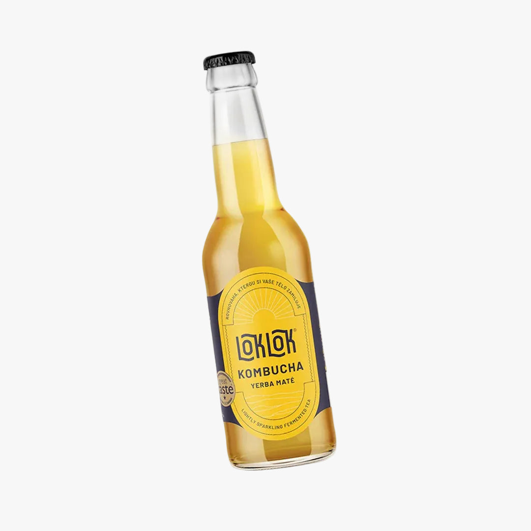 Loklok Kombucha yerba maté sklo 330 ml