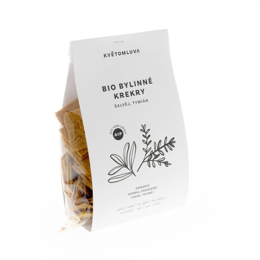 Květomluva bio bylinné krekry - šalvěj, tymián 100 g