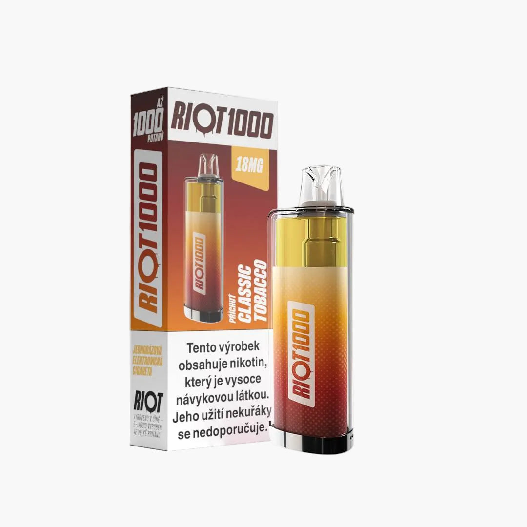 Riot 1000 Classic Tobacco 18mg 2ml