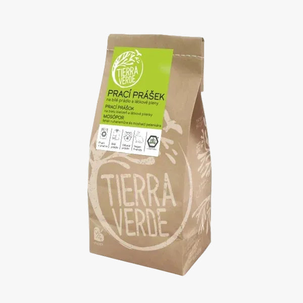 Tierra Verde Prací prášek na bílé prádlo a pleny sáček 850 g