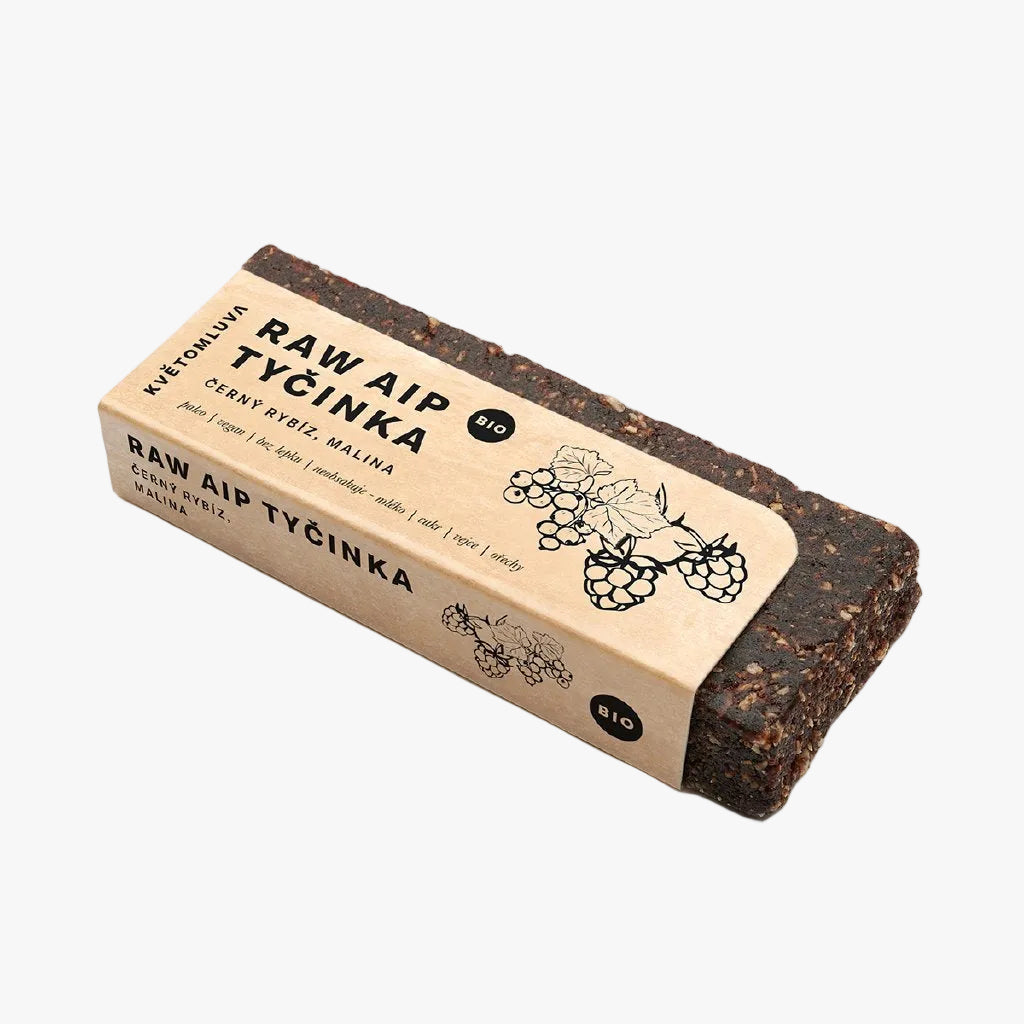 Květomluva bio raw AIP tyčinka - černý rybíz, malina 55 g