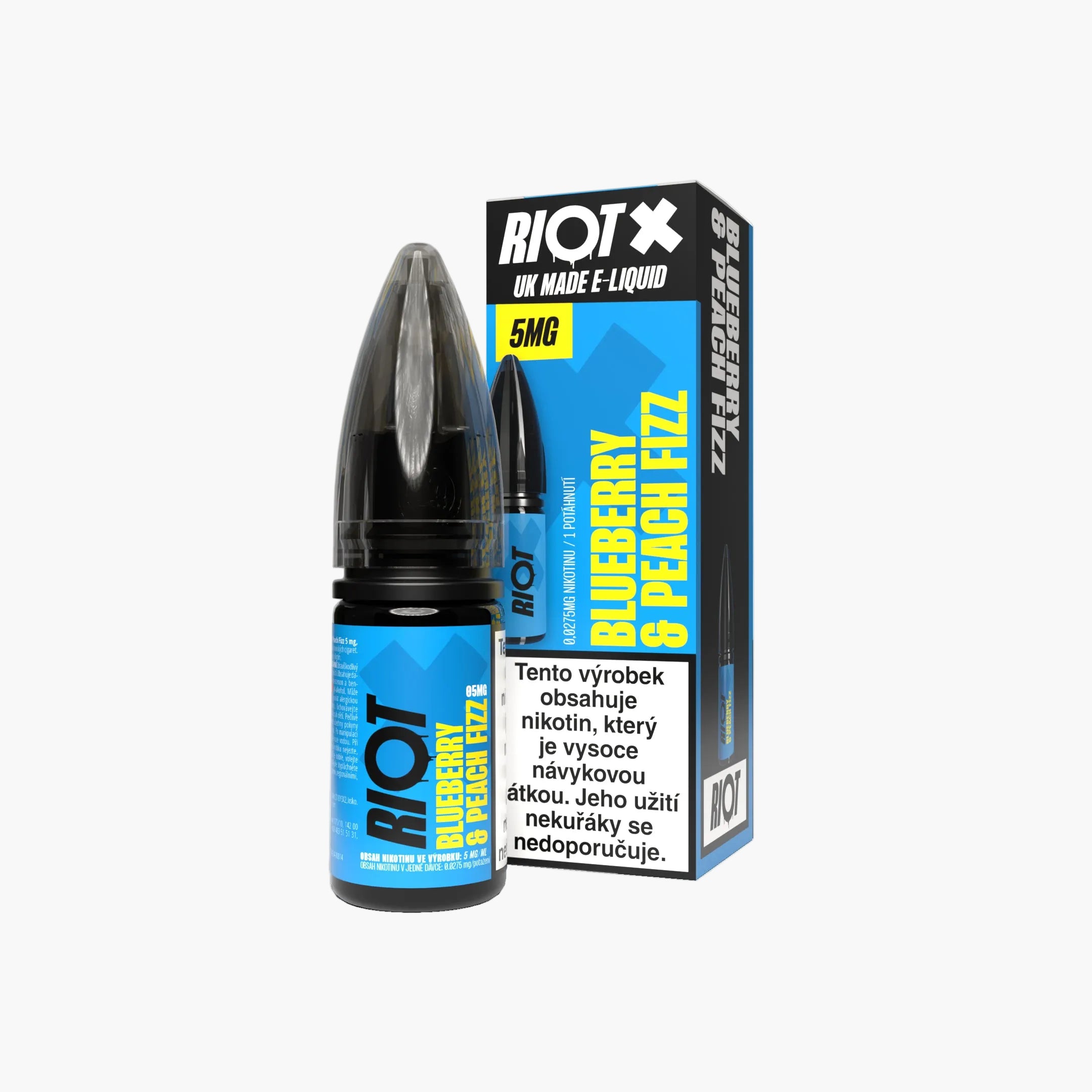E-Liquid RIOT X Salt Blueberry & Peach Fizz 10ml