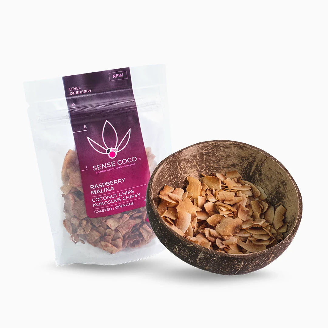 Sense Coco Bio kokosové chipsy malinové 40 g
