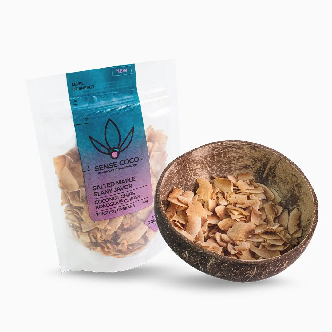 Sense Coco Bio kokosové chipsy slaný javor 40 g