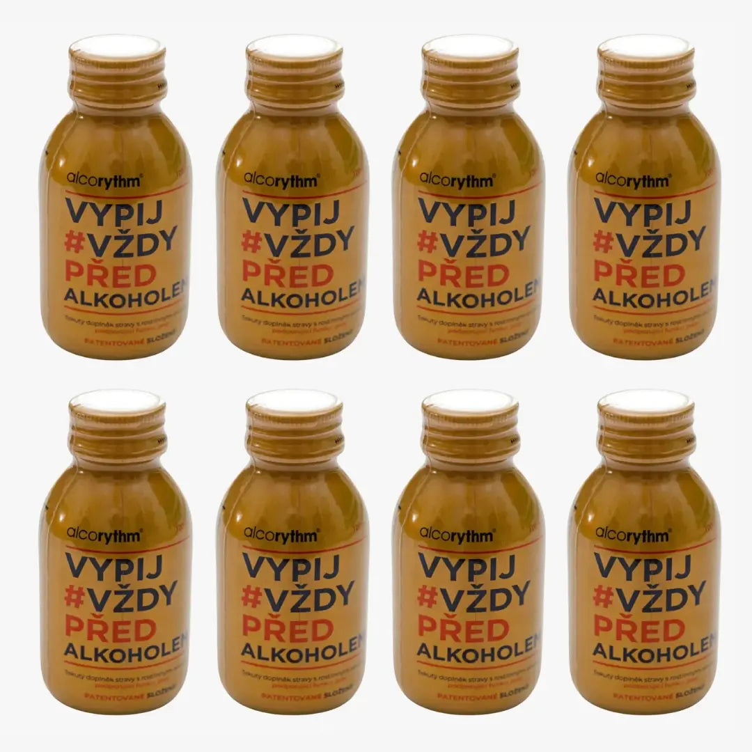 8 ks Alcorythm® 100ml - Prémiová ochrana před kocovinou - výhodný balíček