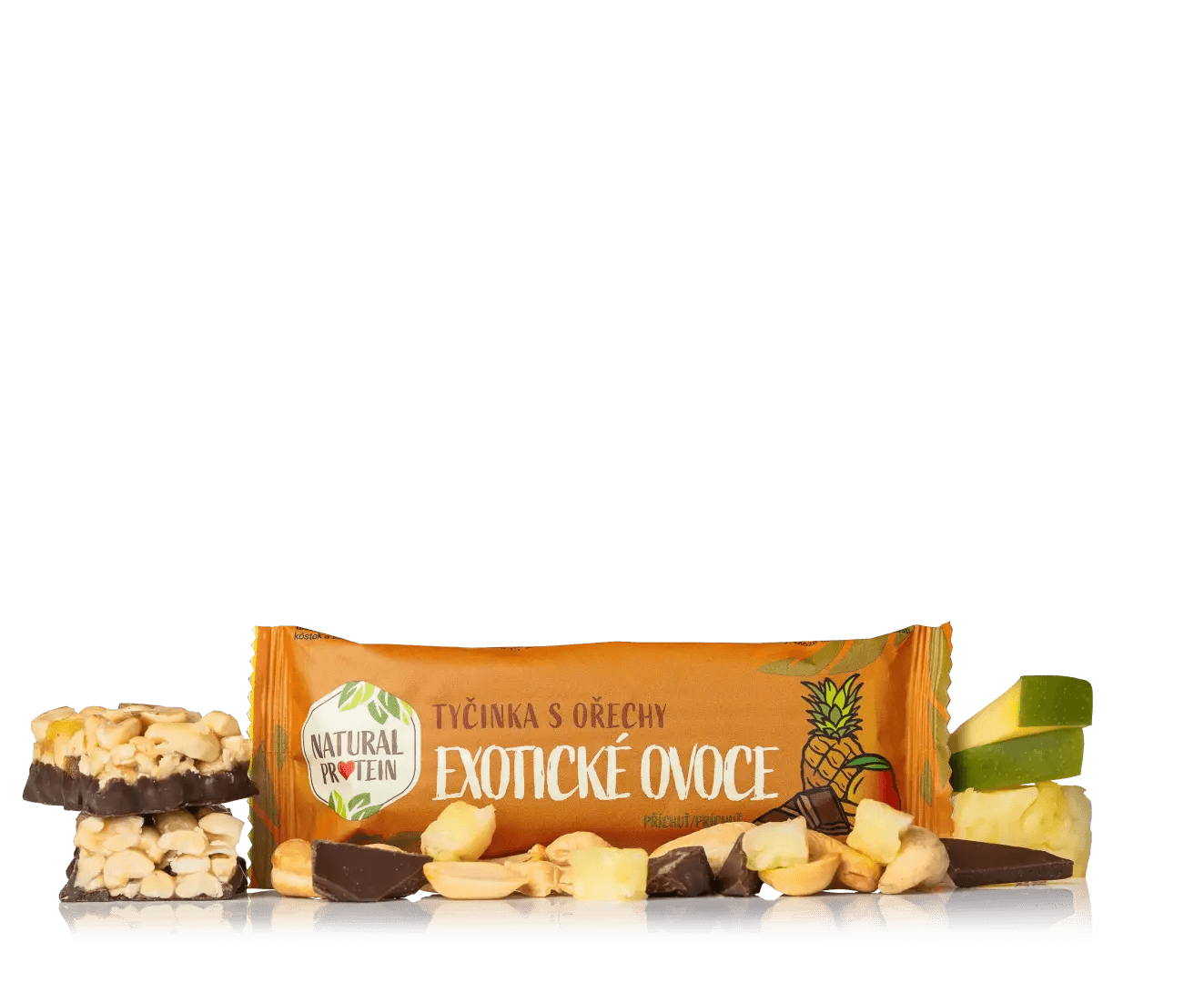 NaturalProtein Ořechová tyčinka - exotické ovoce (40 g)